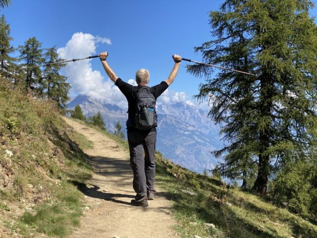 Rick Steves hiking Tour du Mont Blanc, demonstrating his travel expertise