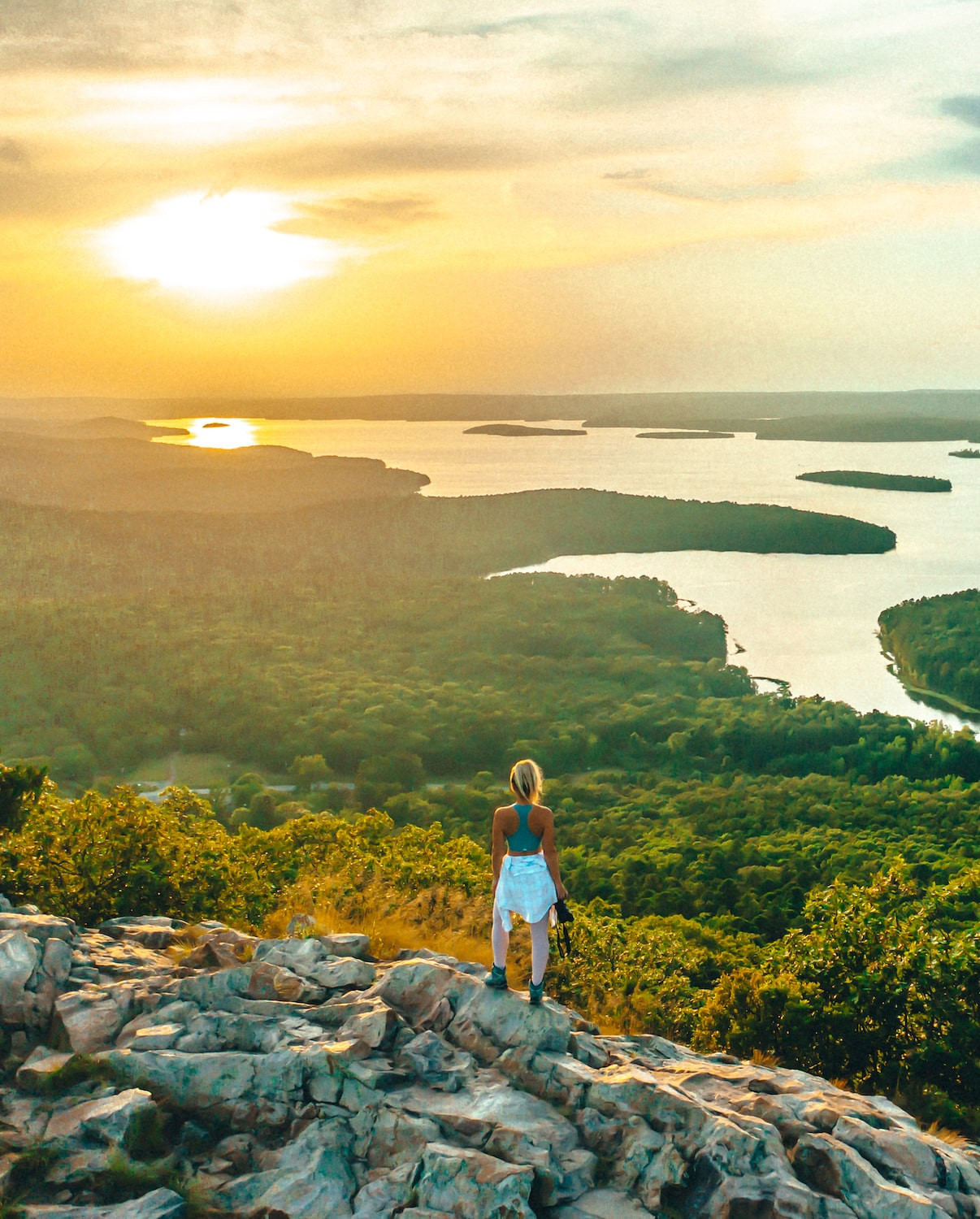 Aerial View of Little Rock, Arkansas, along the Arkansas River