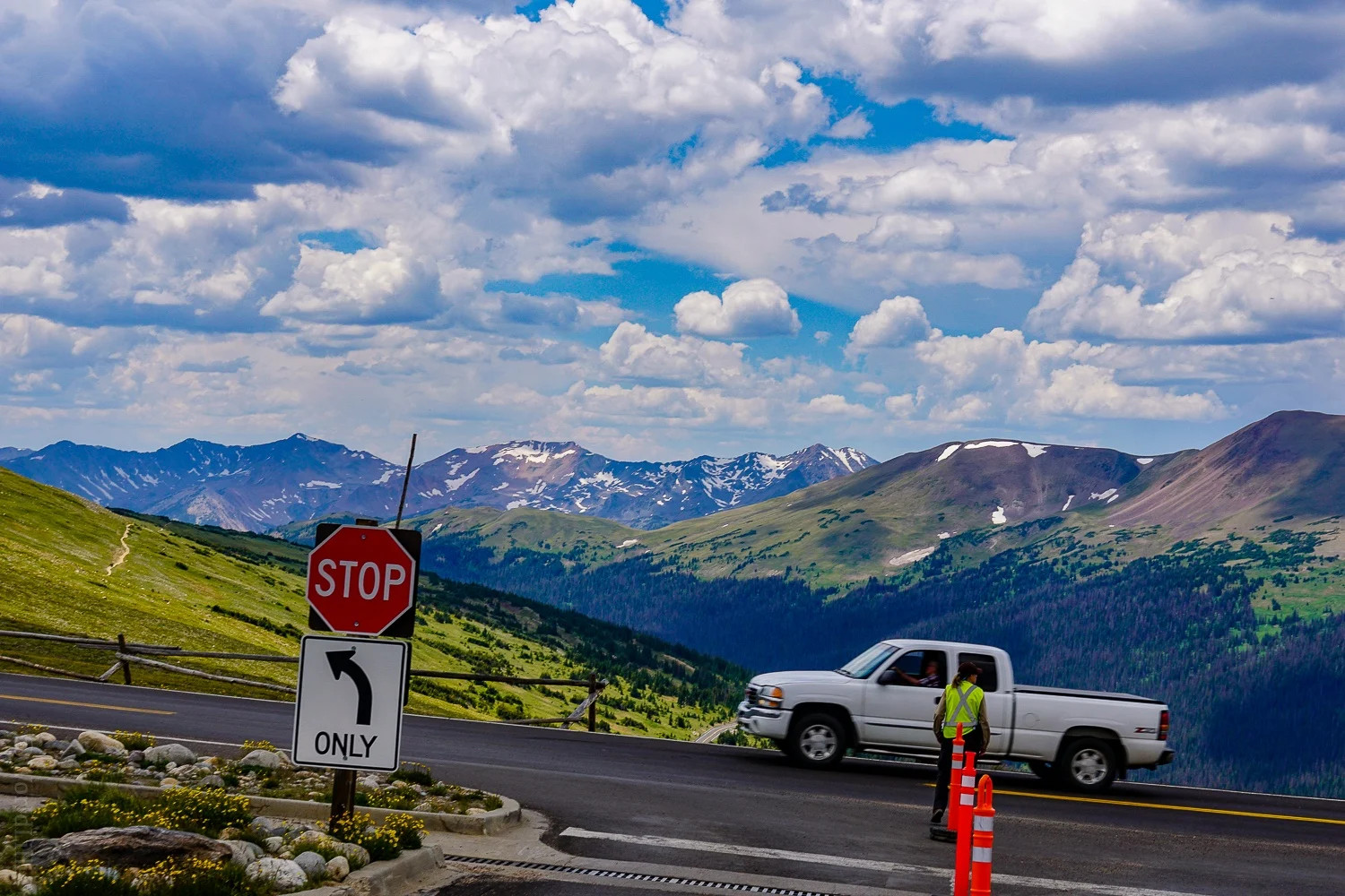 Scenic drive illustrating the decision point in spelling consistency