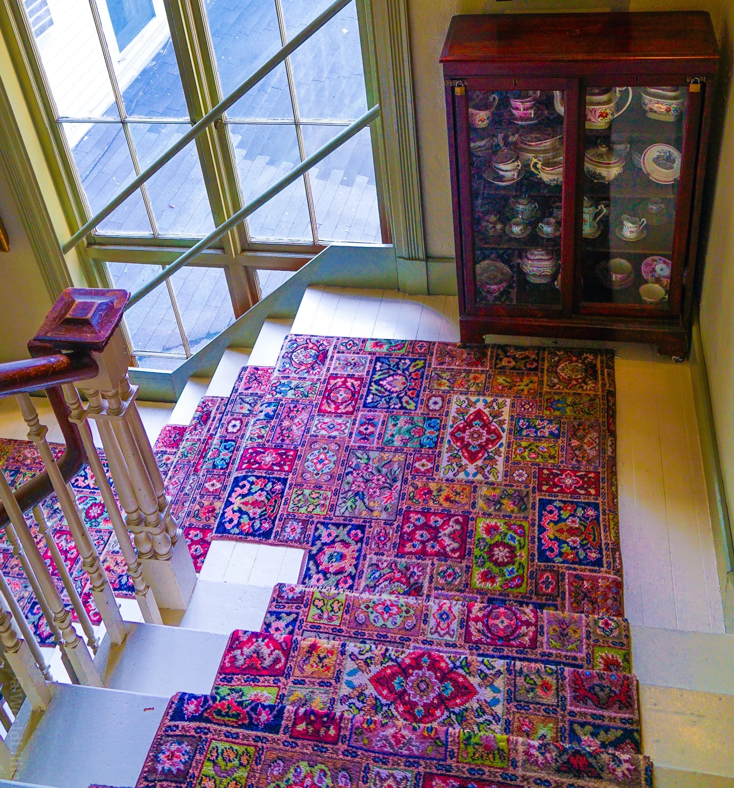 Elegant patterned carpets symbolizing linguistic history