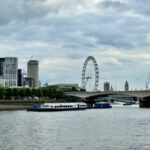 Thames river, boats and London eye