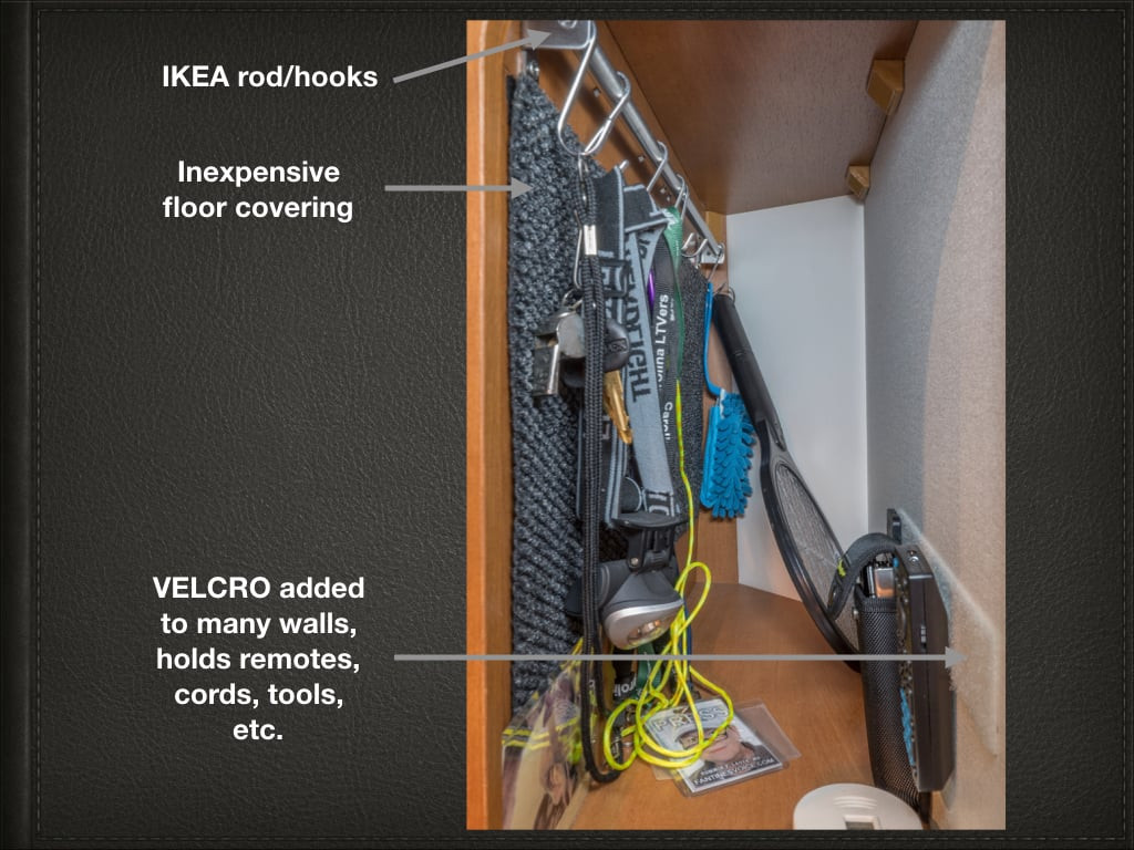 Unity U24CB compartment upon entry showcasing storage solutions