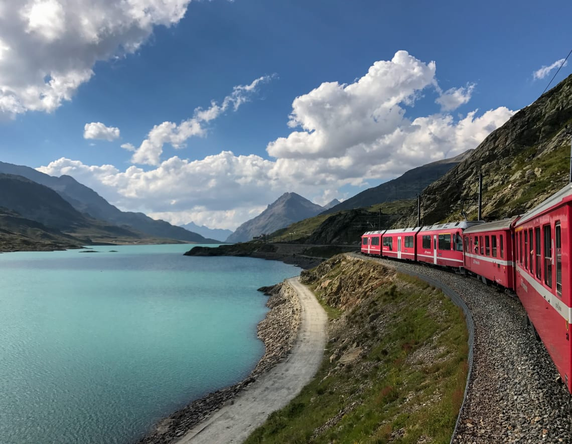 Experience breathtaking scenery on Switzerland's renowned train journeys.