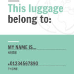 Customizable free luggage bag tag template printable
