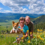 Full-time RVers with puppy living nomadic lifestyle and traveling in Montana
