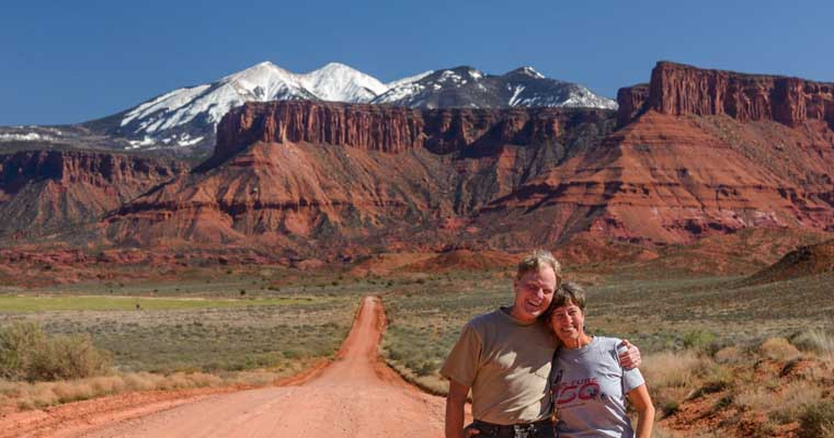 Happy RVers out RV living and sharing travel stories from Utah-min