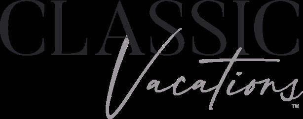 The official logo of Classic Vacations, a premier luxury travel wholesaler specializing in high-end accommodations and tours.