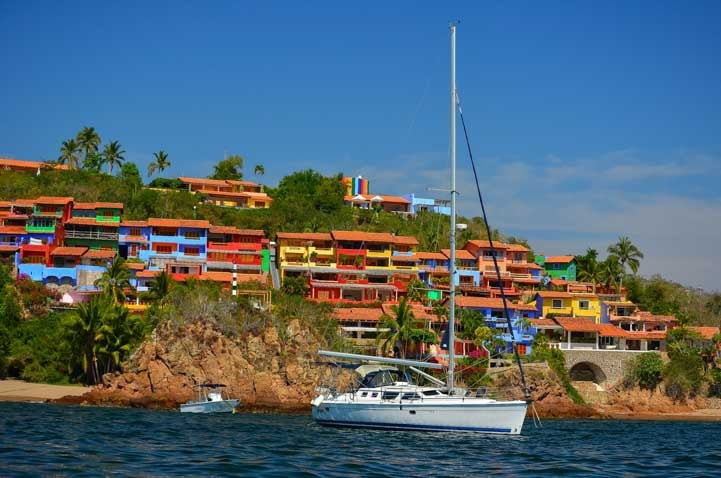 Hunter 44DS sailboat anchored in Mexico in our nomadic lifetsyle-min