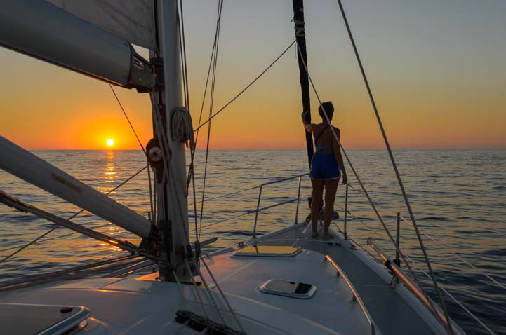 Sailing into the sunset