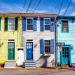 Colorful houses in Annapolis, Maryland