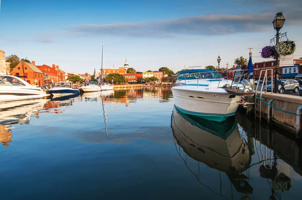 Annapolis waterfront in May, Maryland