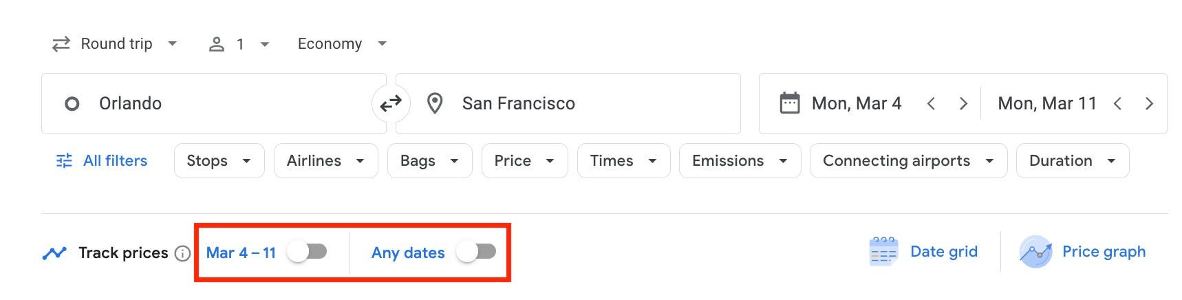 Google Flights Explore Feature Showing Destinations on a Map