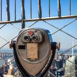 Binoculars in the observatory of the Empire State Building