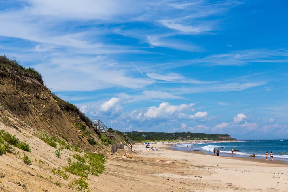 Sandy beach in Block Island, Rhode Island, a perfect summer destination