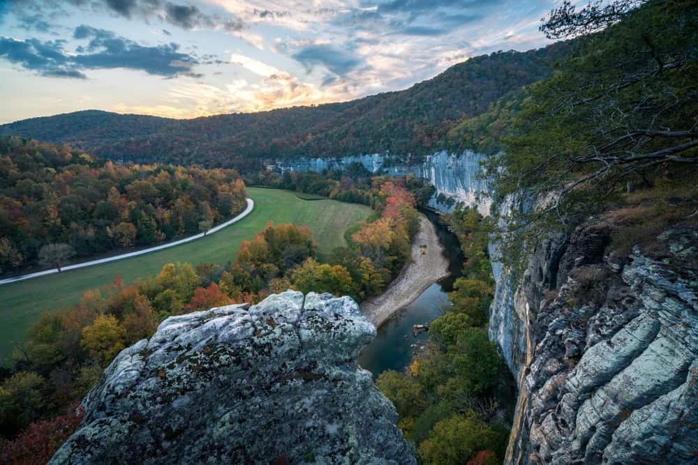 Crystal-clear waters of Buffalo River, Arkansas, ideal for July adventures