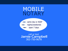 Mobile Notary Jamie Campbell Ready to Serve Your Notarization Needs