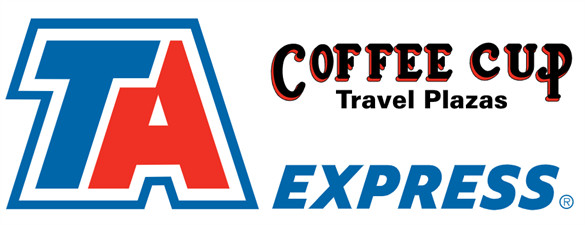 Coffee Cup Travel Plaza TA Express Logo