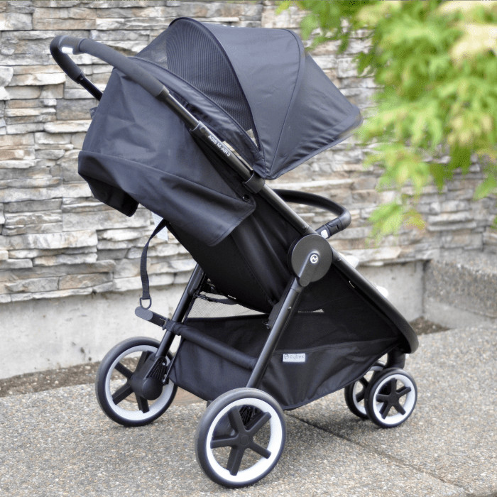 Side profile of the Cybex Agis stroller highlighting its sleek and modern design