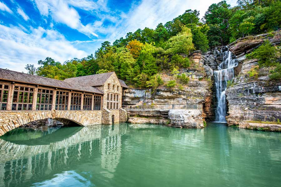 Waterfall at Dogwood Canyon Falls Museum