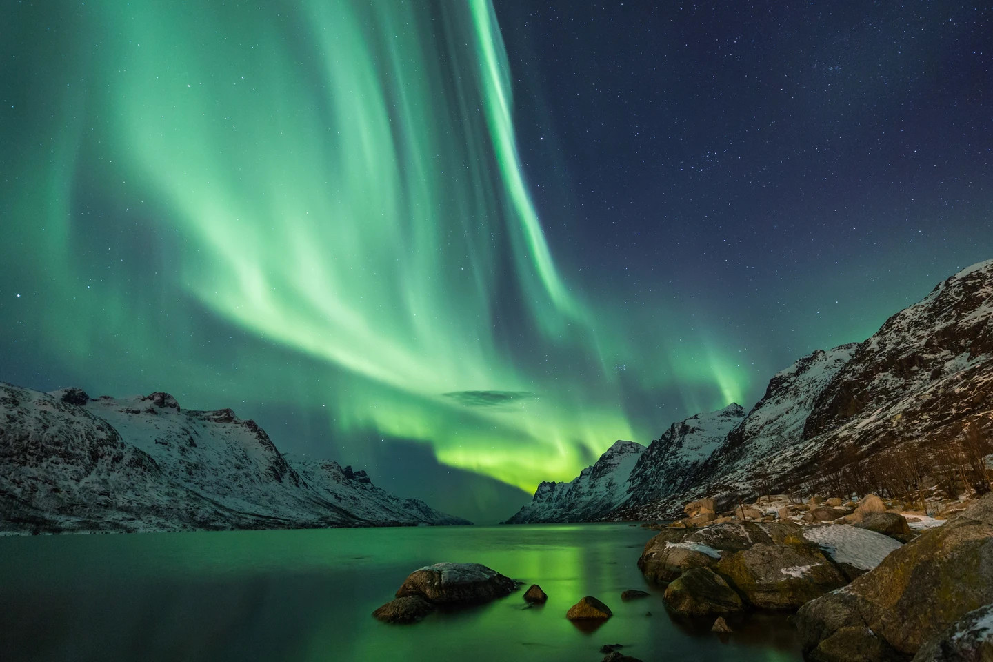 Northern lights over Tromso, Lapland