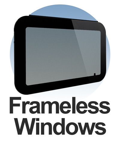 Sleek frameless windows for modern RVs