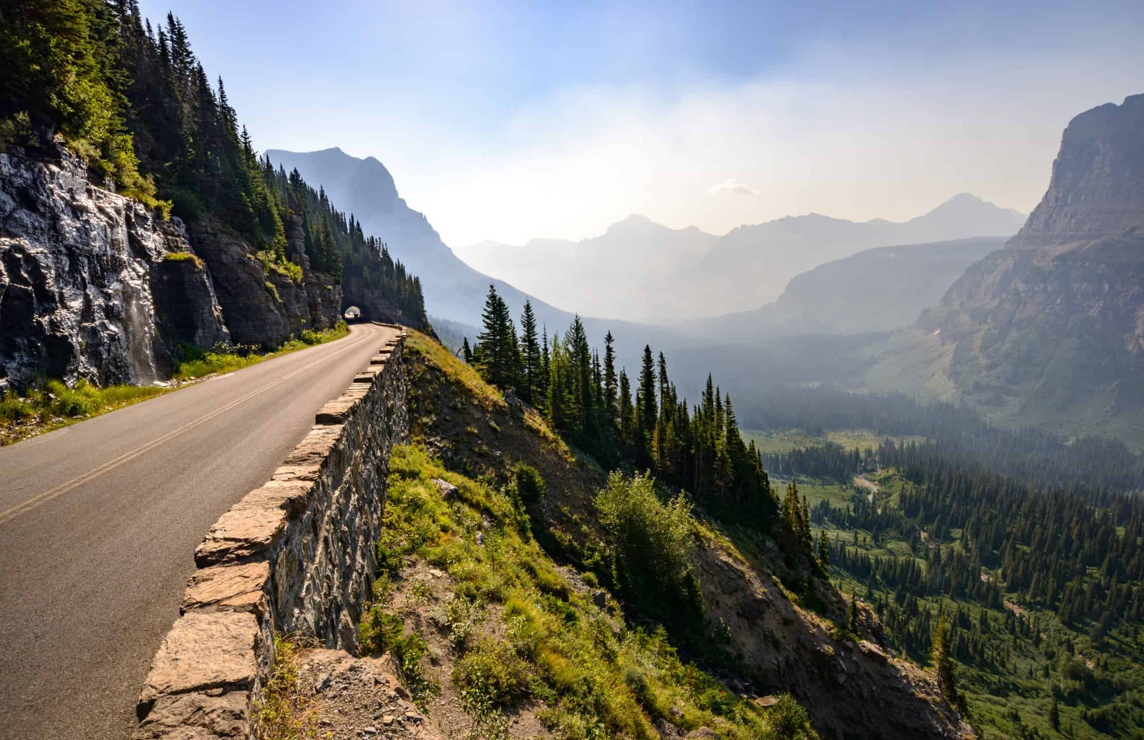 Going-to-the-Sun Road in Glacier National Park, Montana, offering breathtaking views