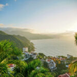 lush tropical overlook of turquoise waters