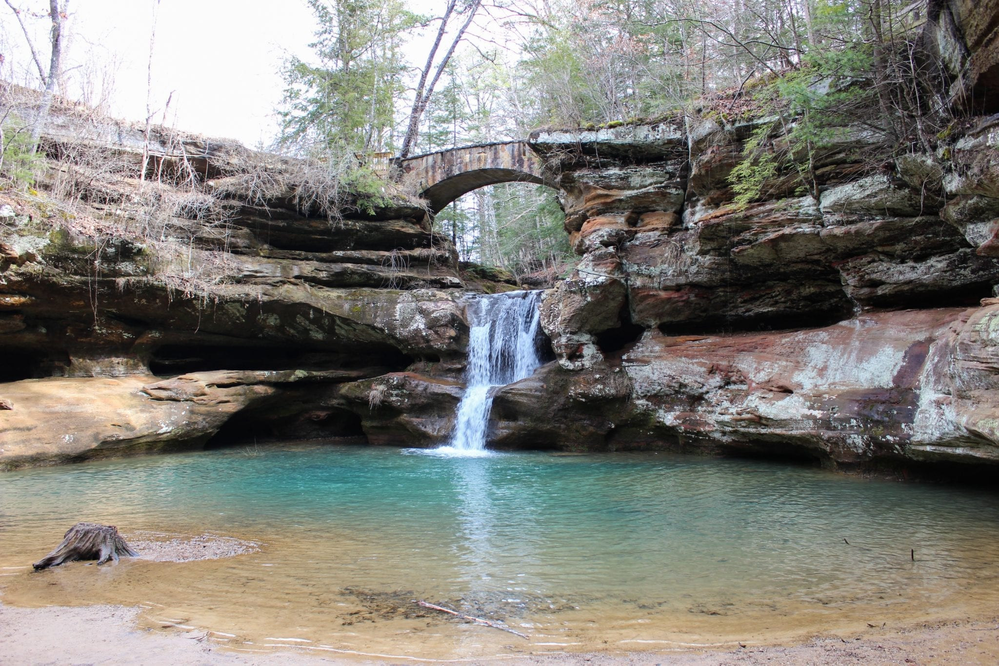 Upper Falls at Old Man's Cave in Hocking Hills