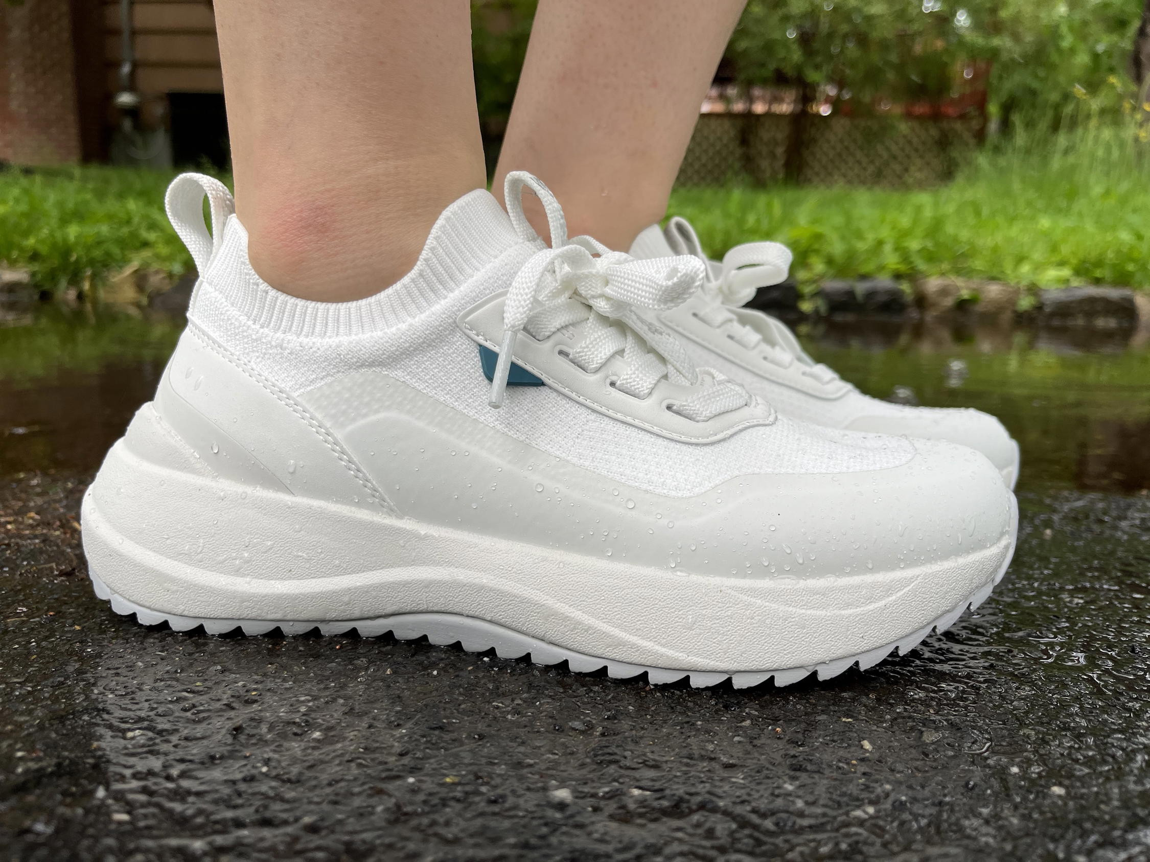 Vessi Weekend Sneakers styled with casual travel outfits.