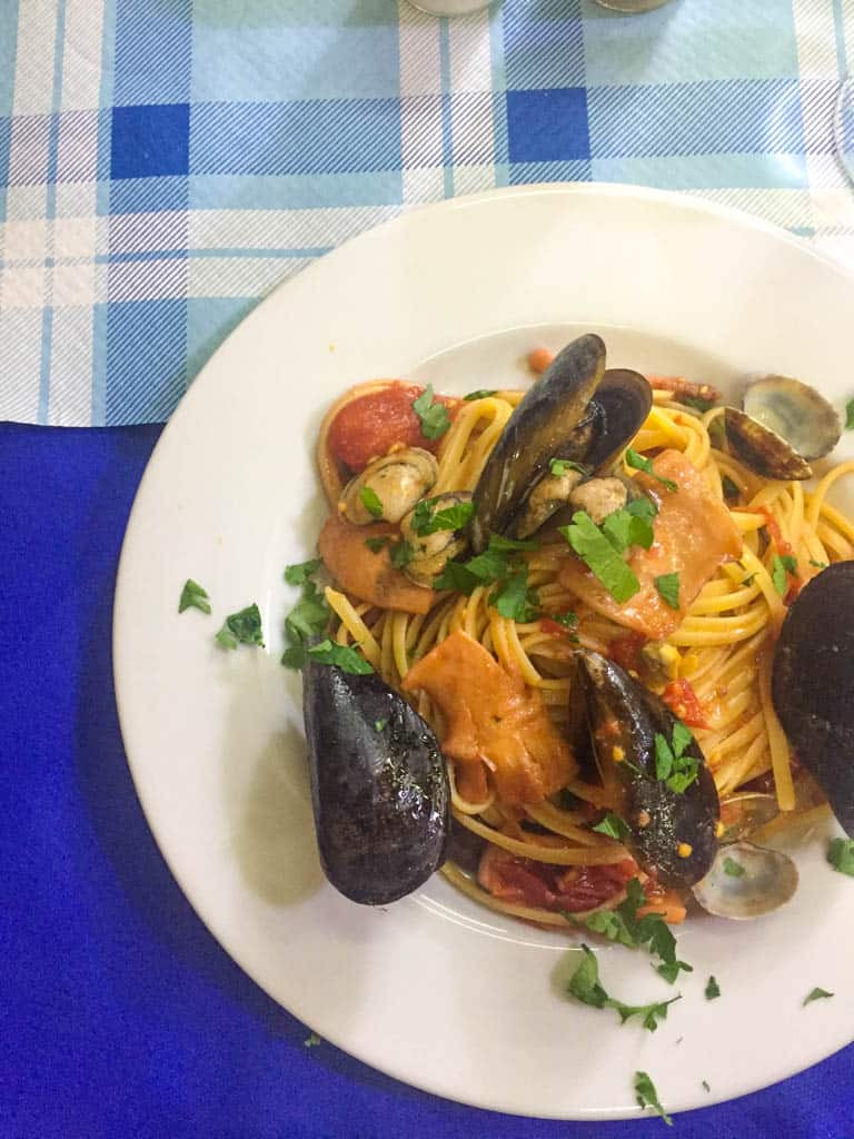 Pasta in Naples, Italy