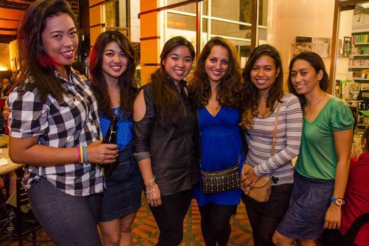 A photo of Kate with a group of readers from the Philippines.
