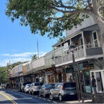 Pre-fire view of Front Street in Lahaina, Maui, showcasing the vibrant town before the devastating wildfires, highlighting the loss felt by the travel industry and community.