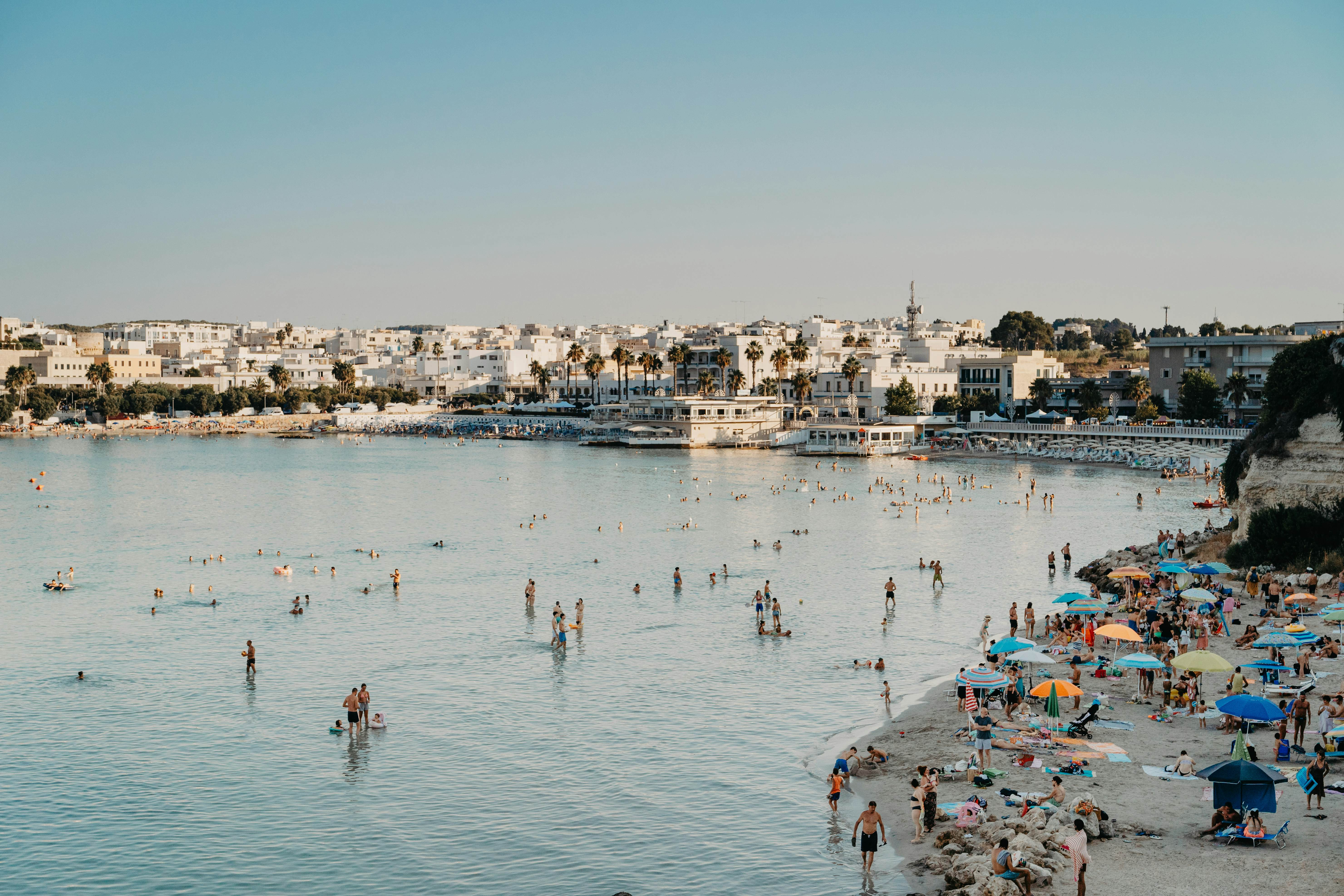 Crowded Italian Beach