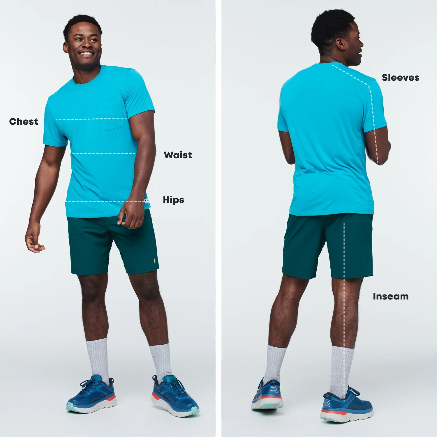 Mens Clothing Size Chart in Inches and Centimeters