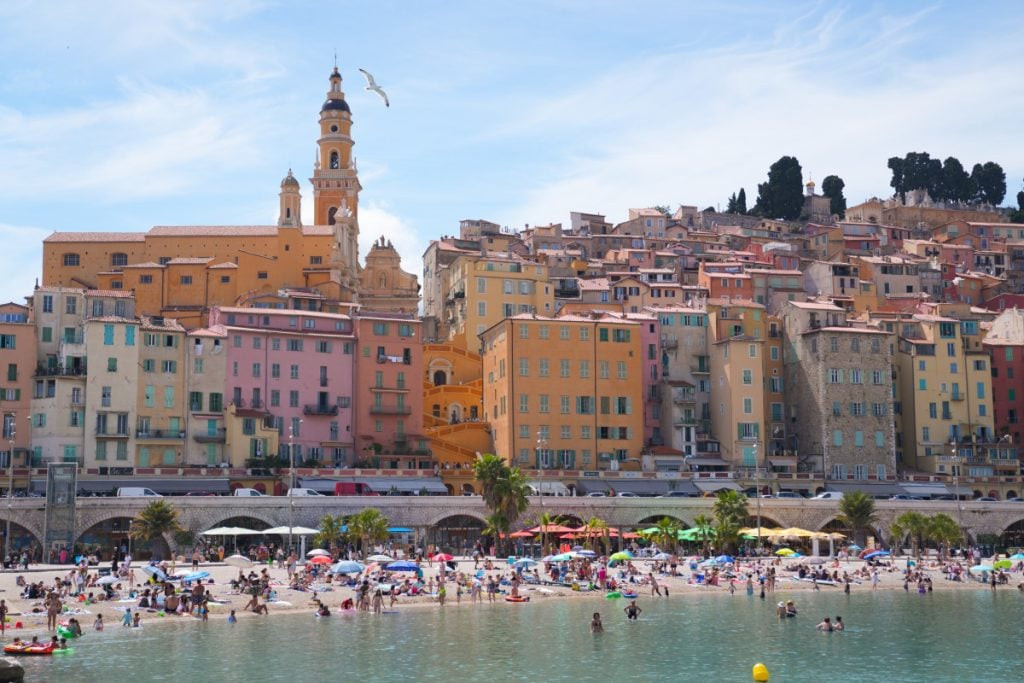 Picturesque harbor of Menton, South of France