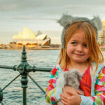 Daughter with Australian Souvenirs in Sydney