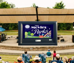Image of Movies in the Park outdoor movie night at Trailblazer Park Travelers Rest SC