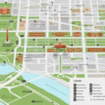 The map of the National Mall of Washington D.C.
