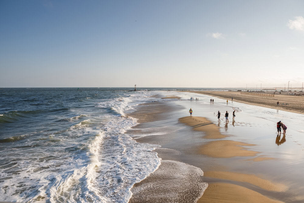 Golden sands of Ocean City, Maryland