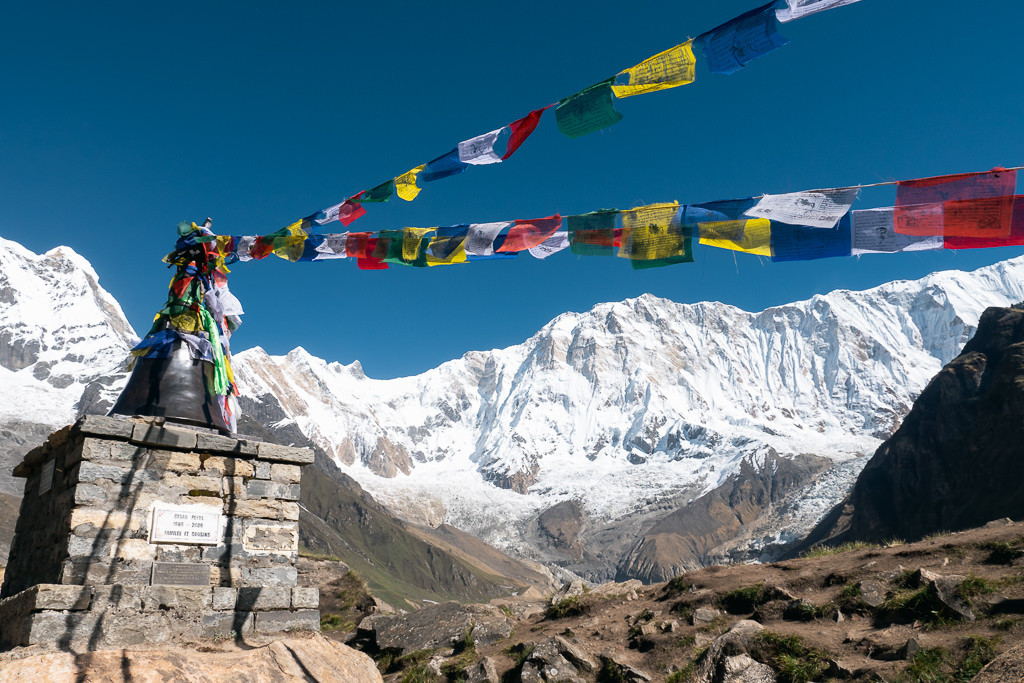 Mountain scenery in Nepal, home to affordable Himalayan trekking.
