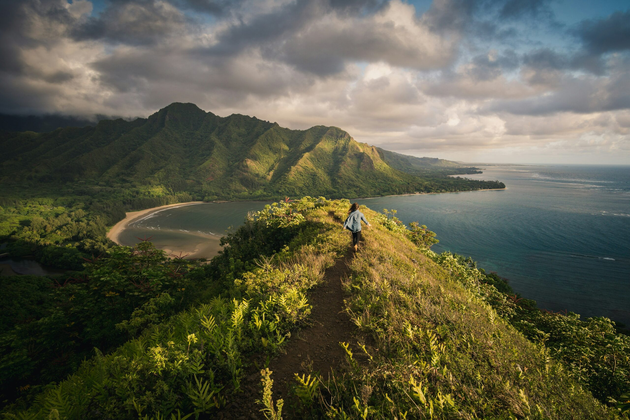 Panoramic view from a mountain in Hawaii