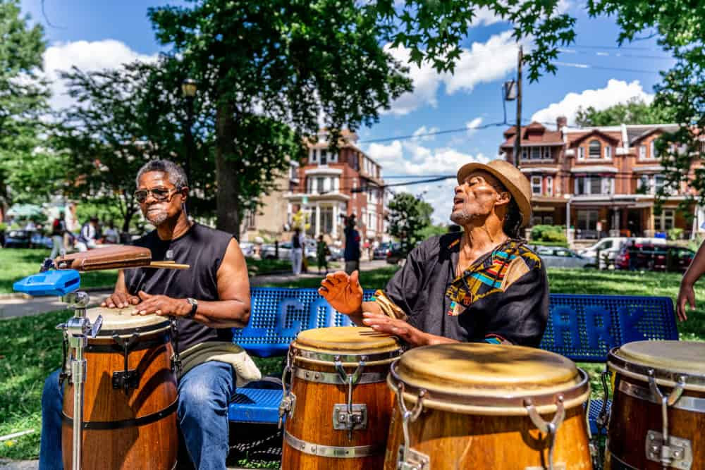 Musicians in Philadelphia, Pennsylvania during Spring