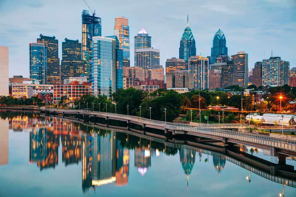 Philadelphia cityscape - a top destination in May