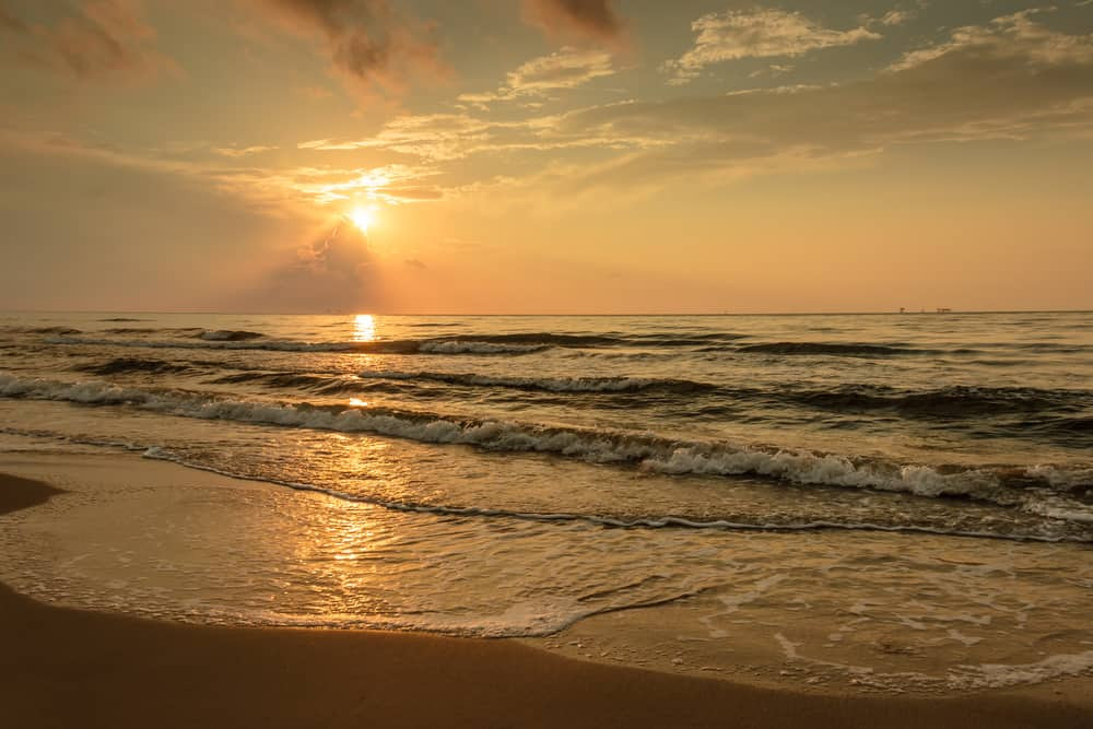 Warm beach break in Port Aransas, Texas in May