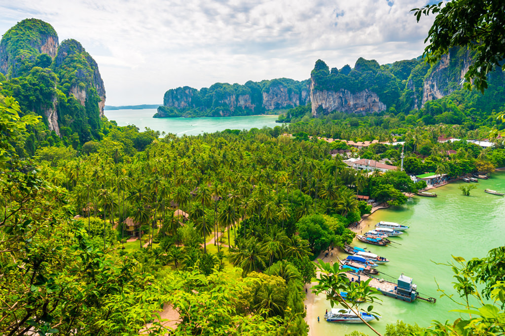 Railay Beach in Thailand, a popular but still affordable destination.