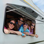 Family enjoying RV life