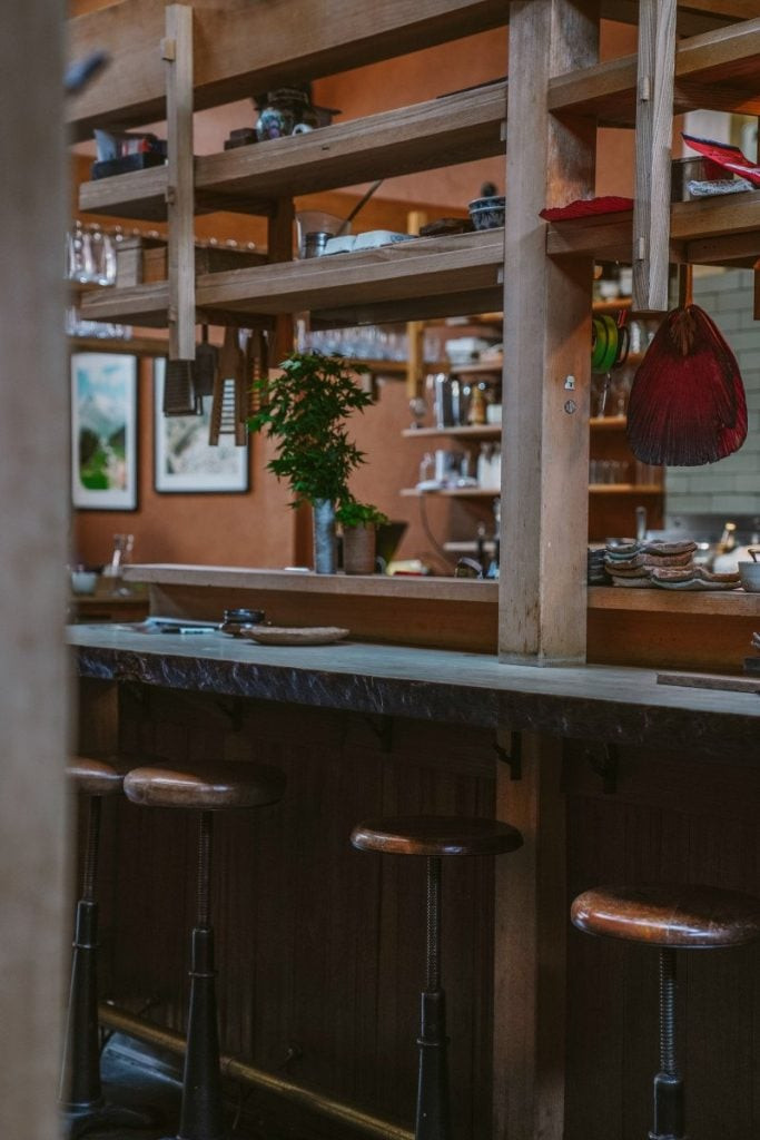 Rintaro Restaurant Interior with Food and Drinks