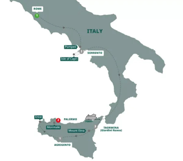 sicily rome southern italy vacation