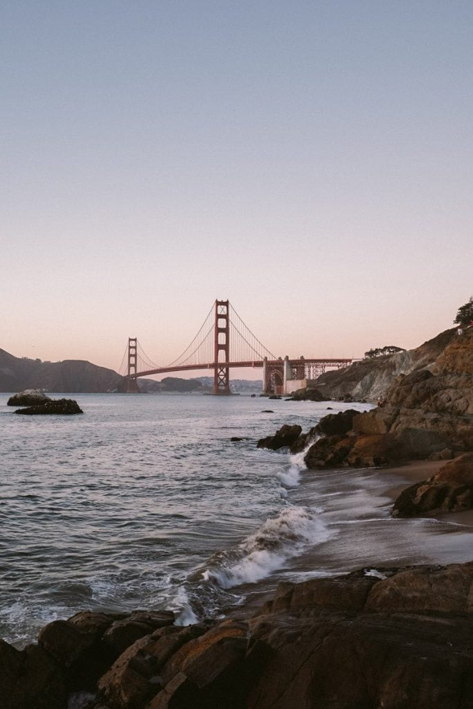 San Francisco Cityscape with Bay and Alcatraz Island