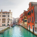 Venice canal view with historical buildings